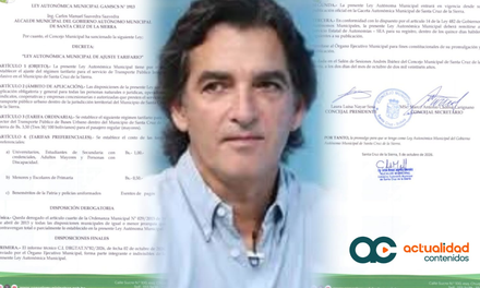 MANUEL SAAVEDRA FIRMA LEY QUE ESTABLECE INCREMENTO DEL PASAJE